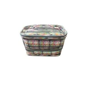 VERA BRADLEY 4 PIECE Cosmetic Organizer Gingham Plaid - NWT